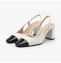 韓國 Sappun Irena Two-tone Square Slingback Heel【SA034】