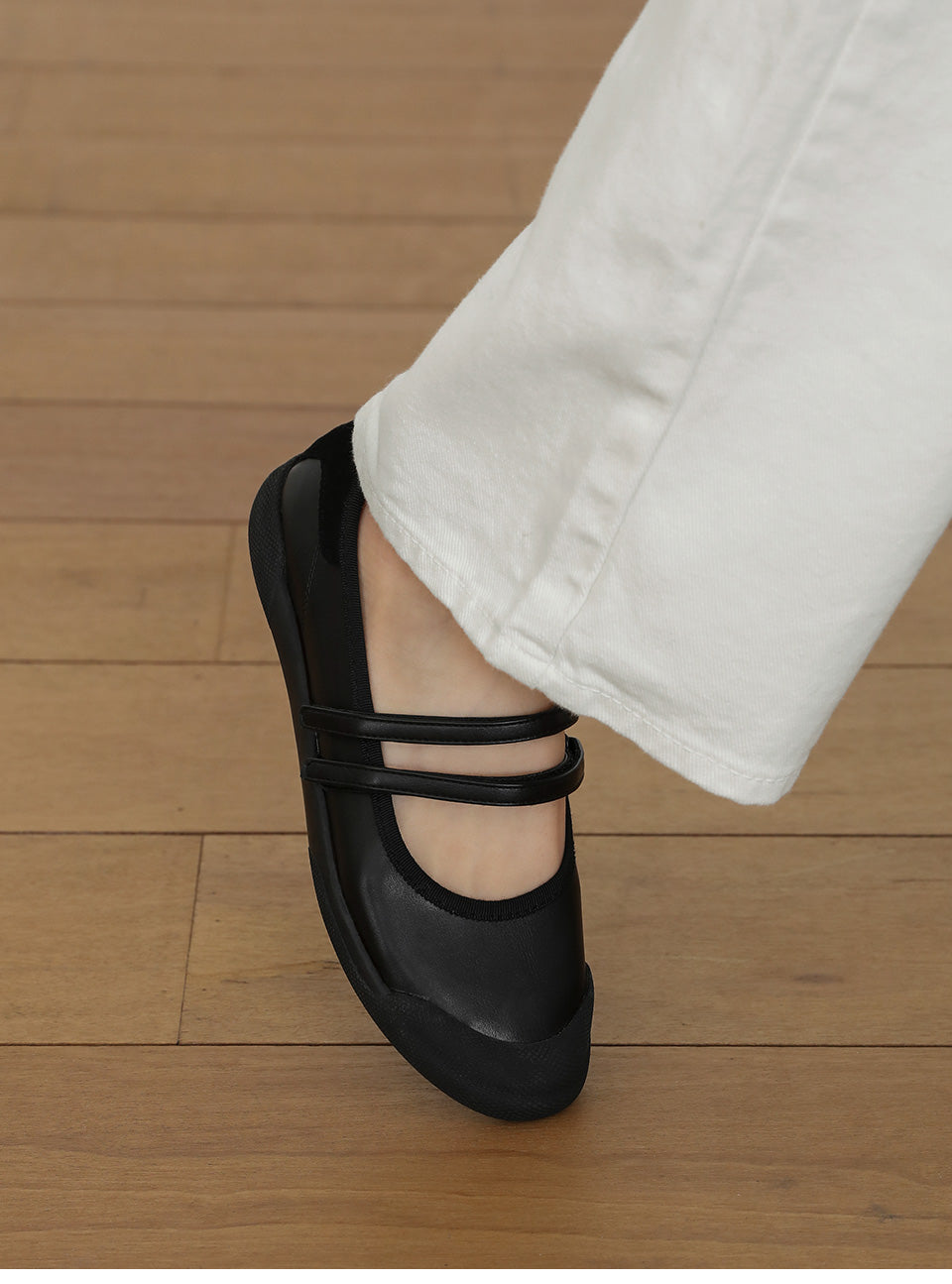 韓國 Sappun Bernice Double Strap Mary Jaine Sneakers (3cm)
 【SA058】