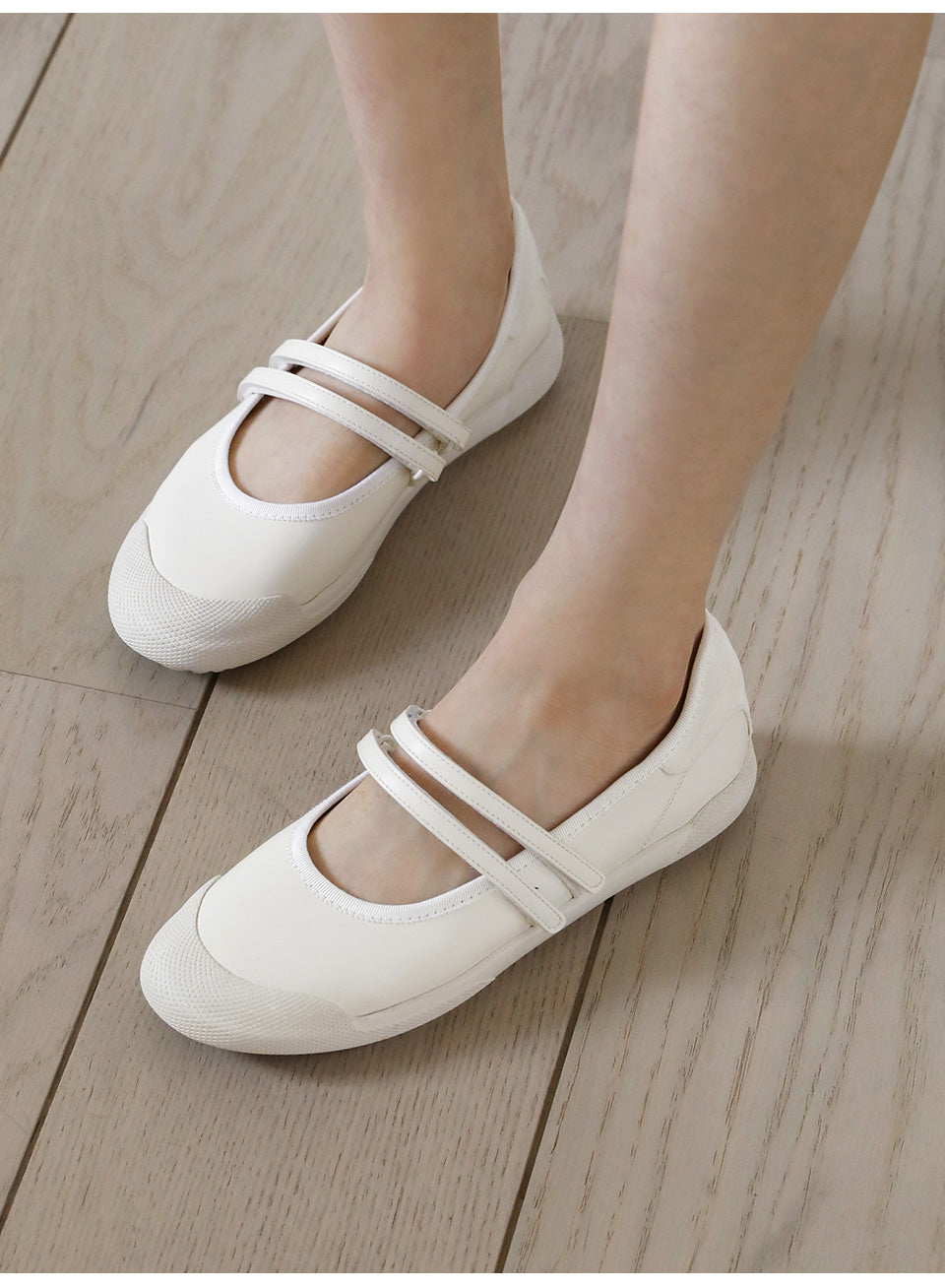 韓國 Sappun Bernice Double Strap Mary Jaine Sneakers (3cm)
 【SA058】