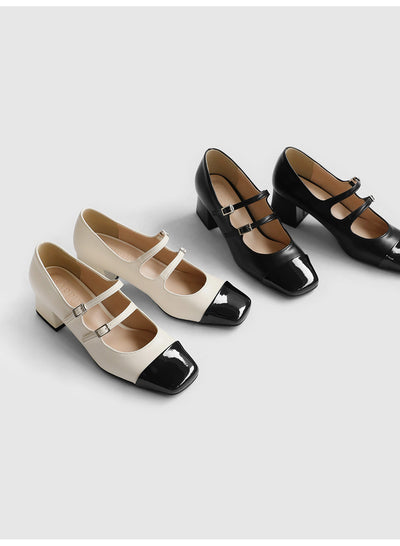 韓國 Sappun Salvia Square Mary Jaine Pumps Hill (5cm)【SA010】
