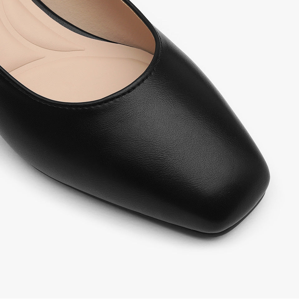 韓國 Sappun Daphney Square Flat Shoes (3cm)【SA075】