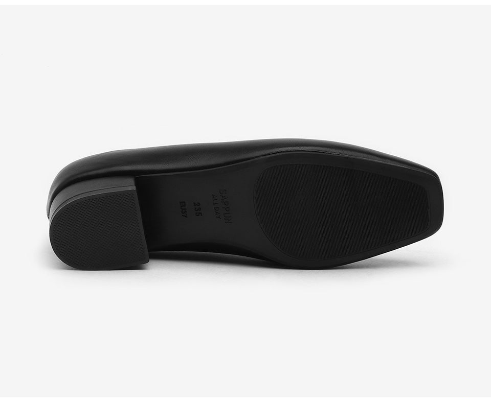 韓國 Sappun Daphney Square Flat Shoes (3cm)【SA075】