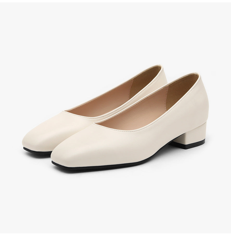 韓國 Sappun Daphney Square Flat Shoes (3cm)【SA075】