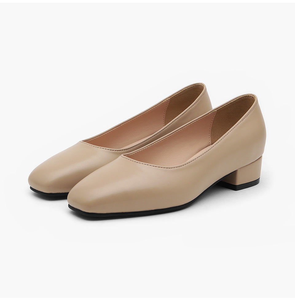 韓國 Sappun Daphney Square Flat Shoes (3cm)【SA075】