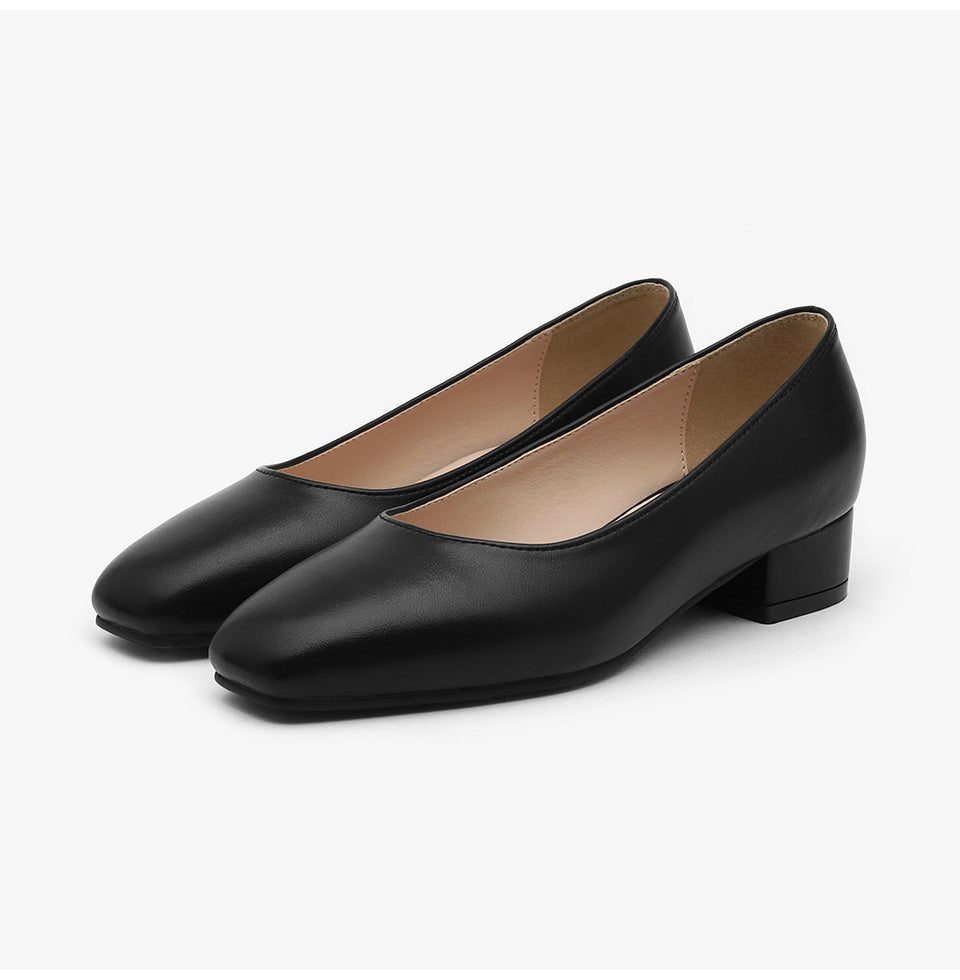 韓國 Sappun Daphney Square Flat Shoes (3cm)【SA075】
