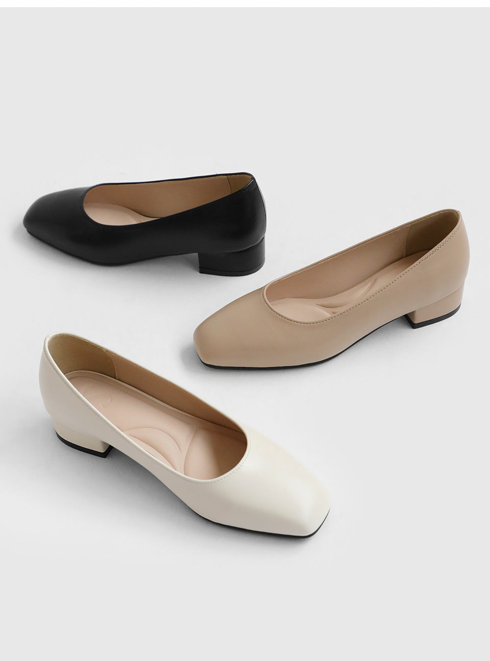 韓國 Sappun Daphney Square Flat Shoes (3cm)【SA075】