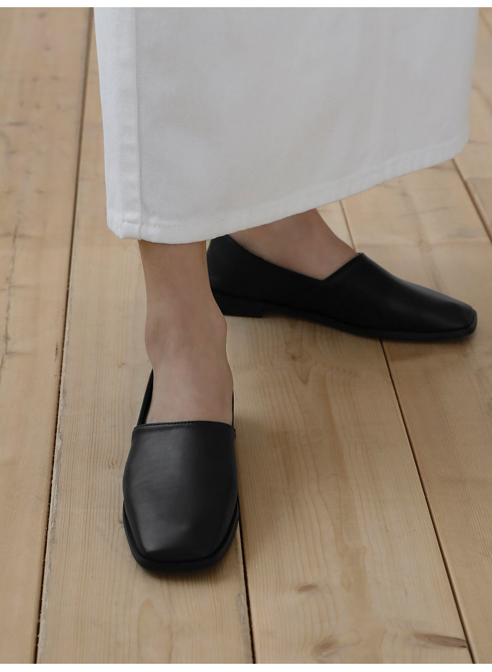 韓國 Sappun Leanan Square Loafers (3.5cm)【SA061】