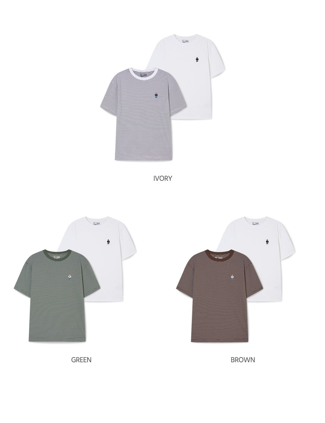 韓國 WhoAU Steve Pin Stripe T-shirt 2PACK【WA259】