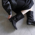 【現貨】韓國 Sappun Trina Buckle Strap Mid Boots (3.5cm)【AU064】